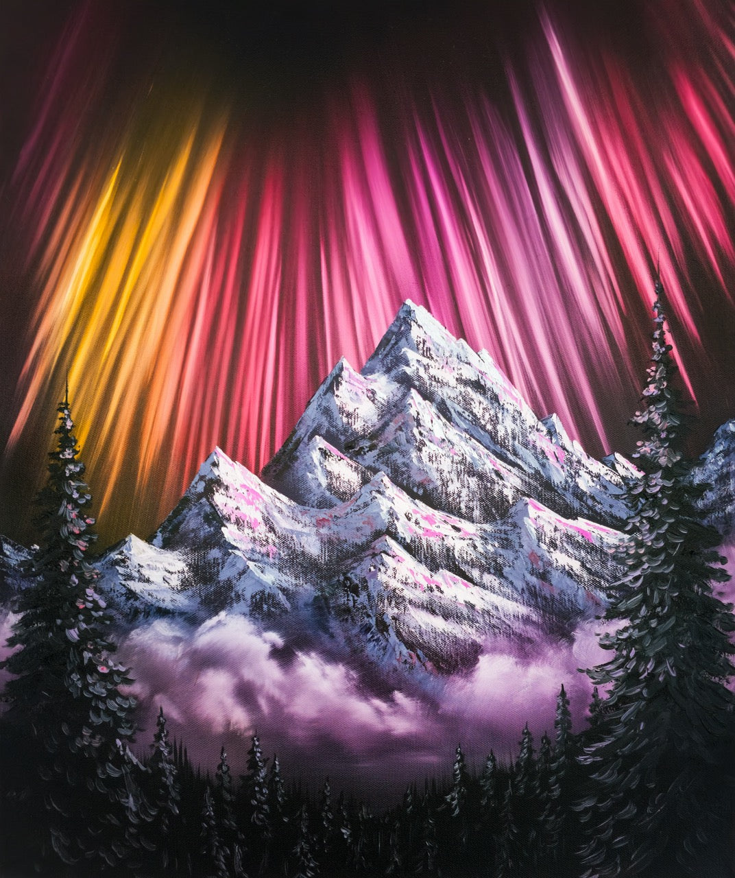 Aurora Mountain Print