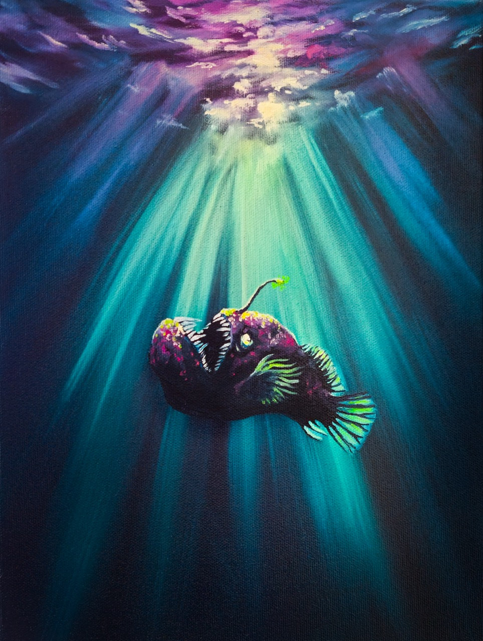9x12 Original Canvas Painting: Final Ascent