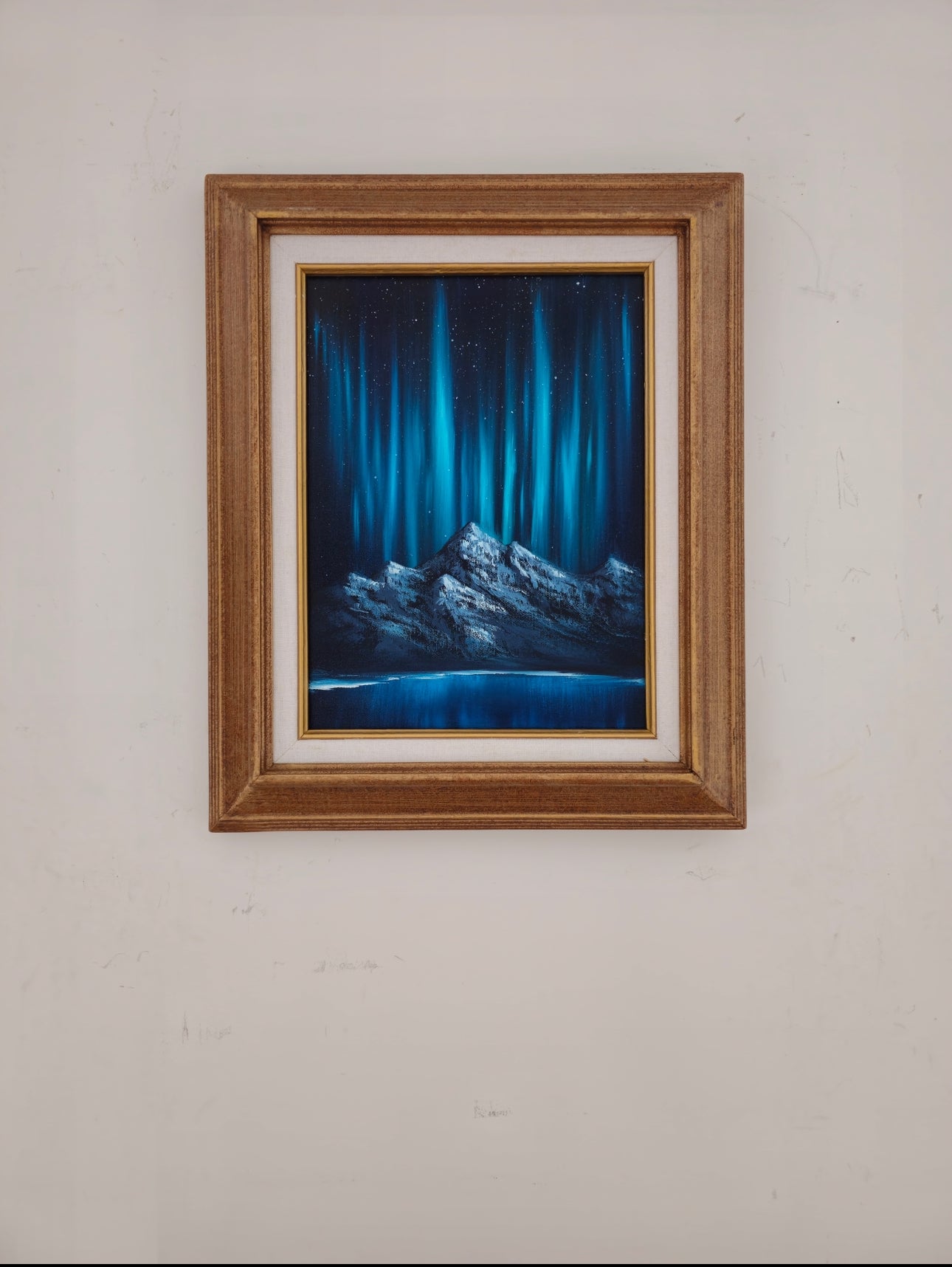 9x12 Original Canvas Painting: Cerulean Aurora