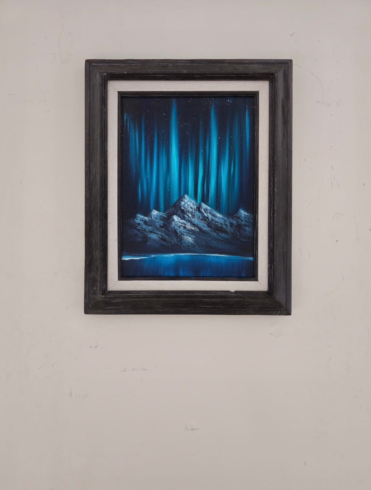 9x12 Original Canvas Painting: Cerulean Aurora