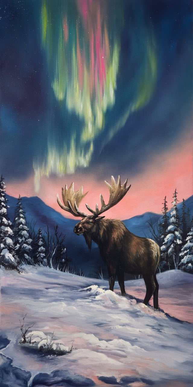 12x24 Original Canvas Painting: King