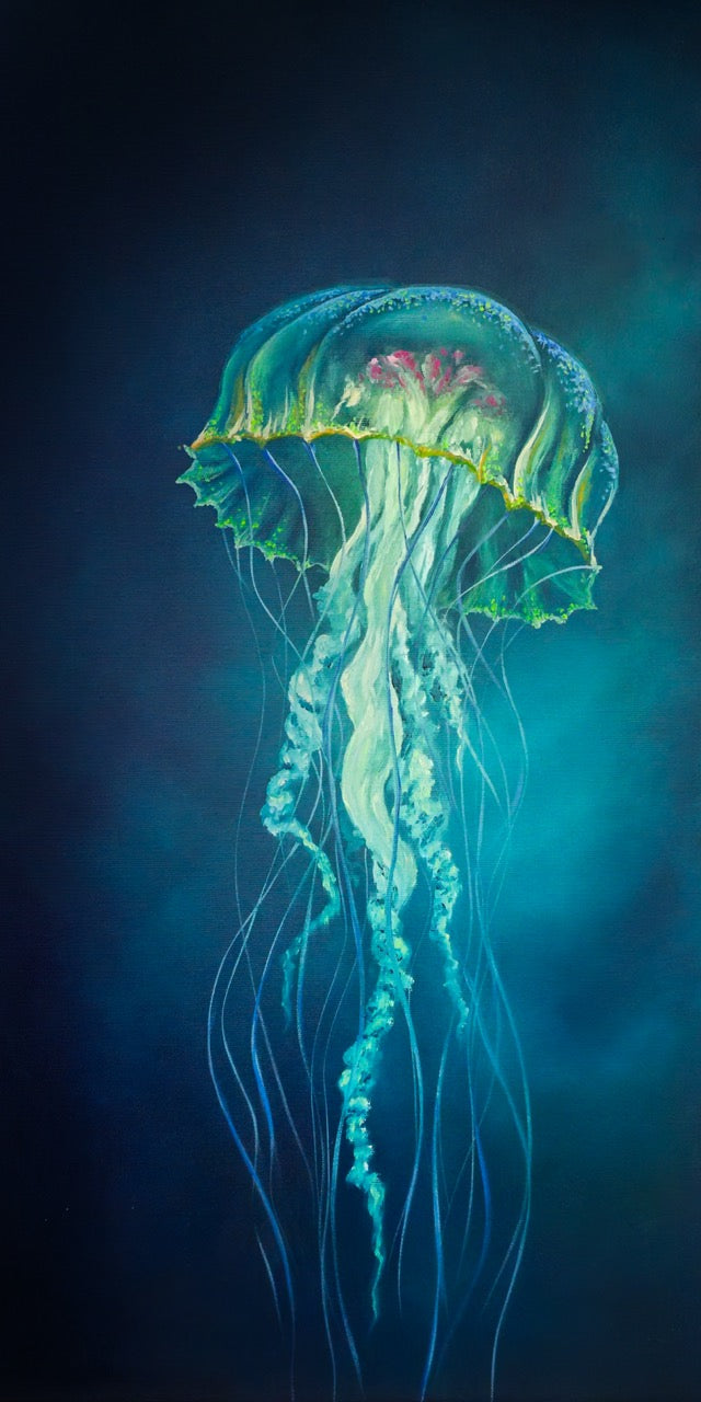 12x24 Original Canvas Painting: Phantom Glow