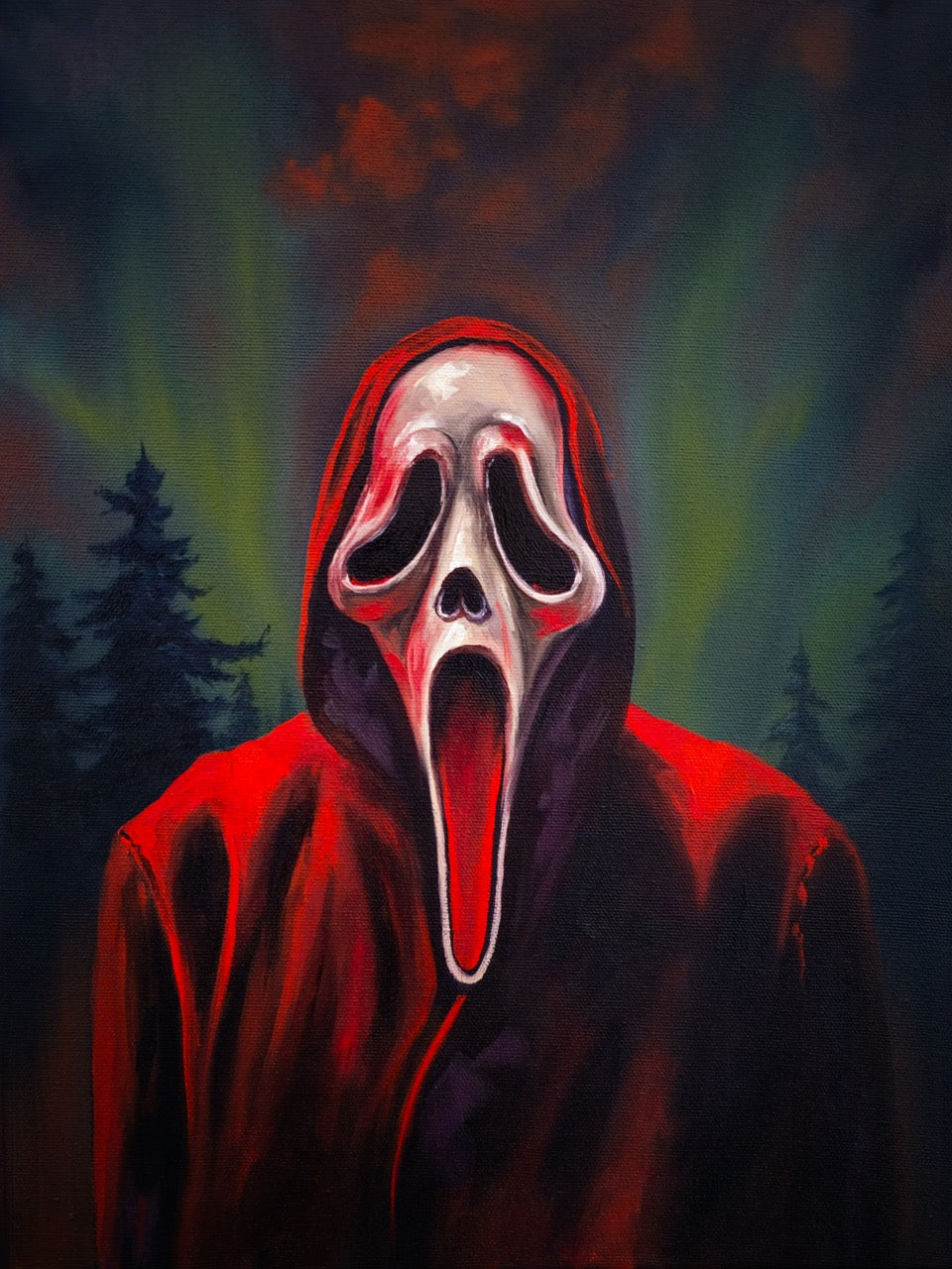 12x16 Original Canvas Painting: Scream *Halloween Special*
