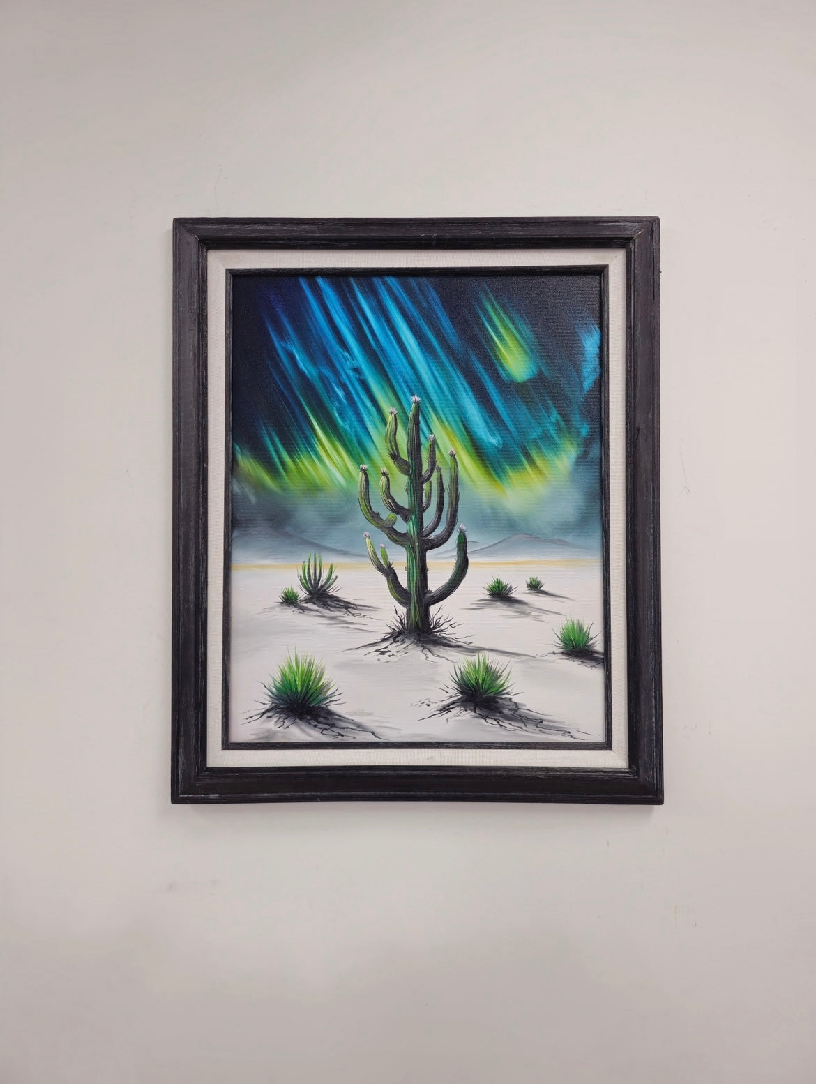 16x20 Original Canvas Painting:  Lonely Cactus