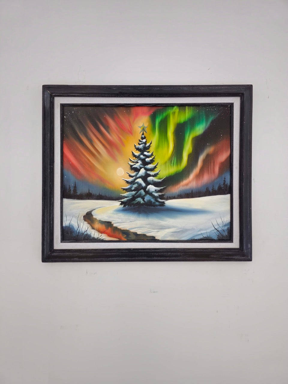 16x20 Original Canvas Painting:  Aurora Fir