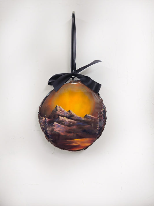 PRE ORDER: Black Sunset Resin Ornament