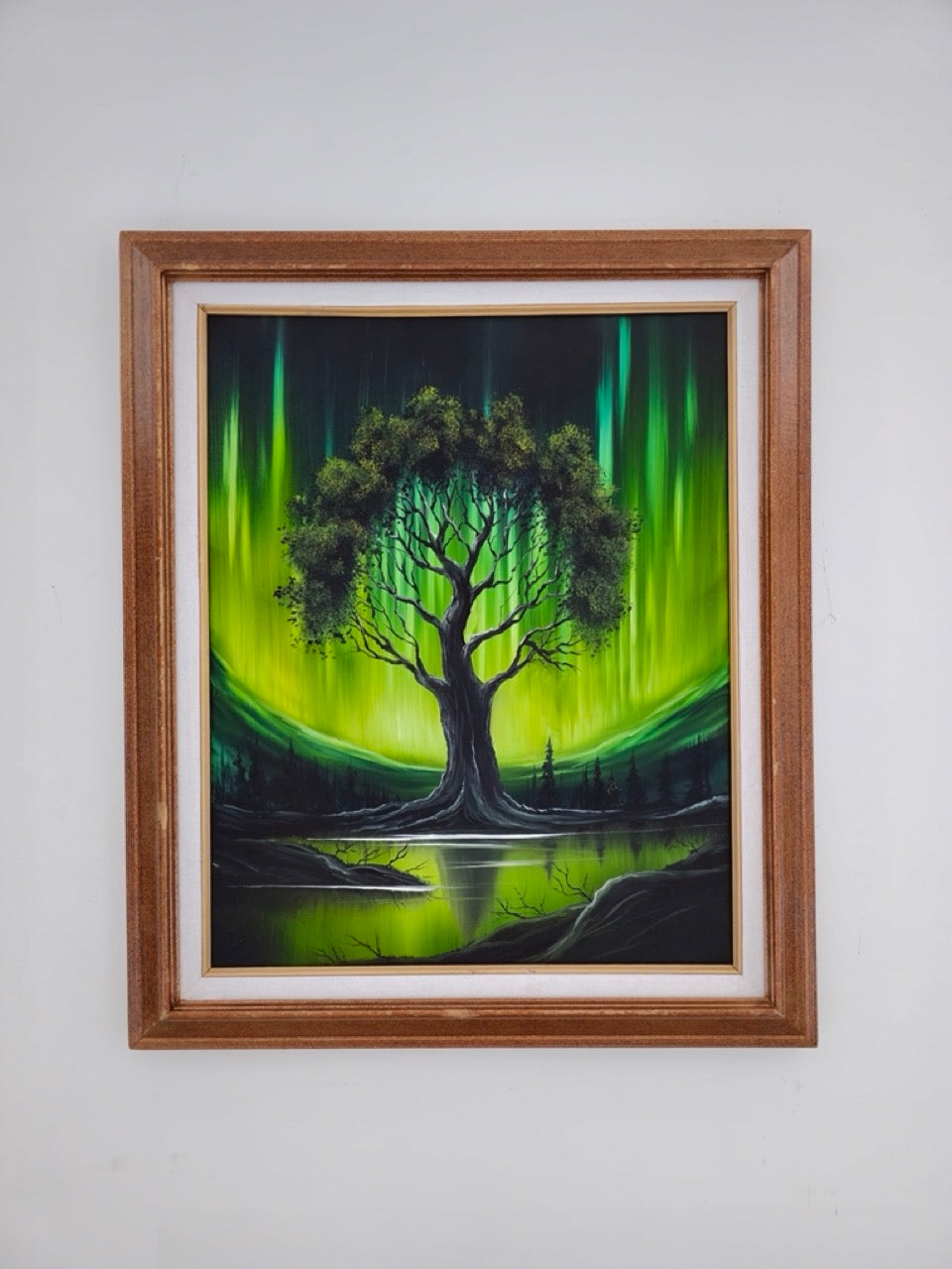 16x20 Original Canvas Painting: Emerald Elm