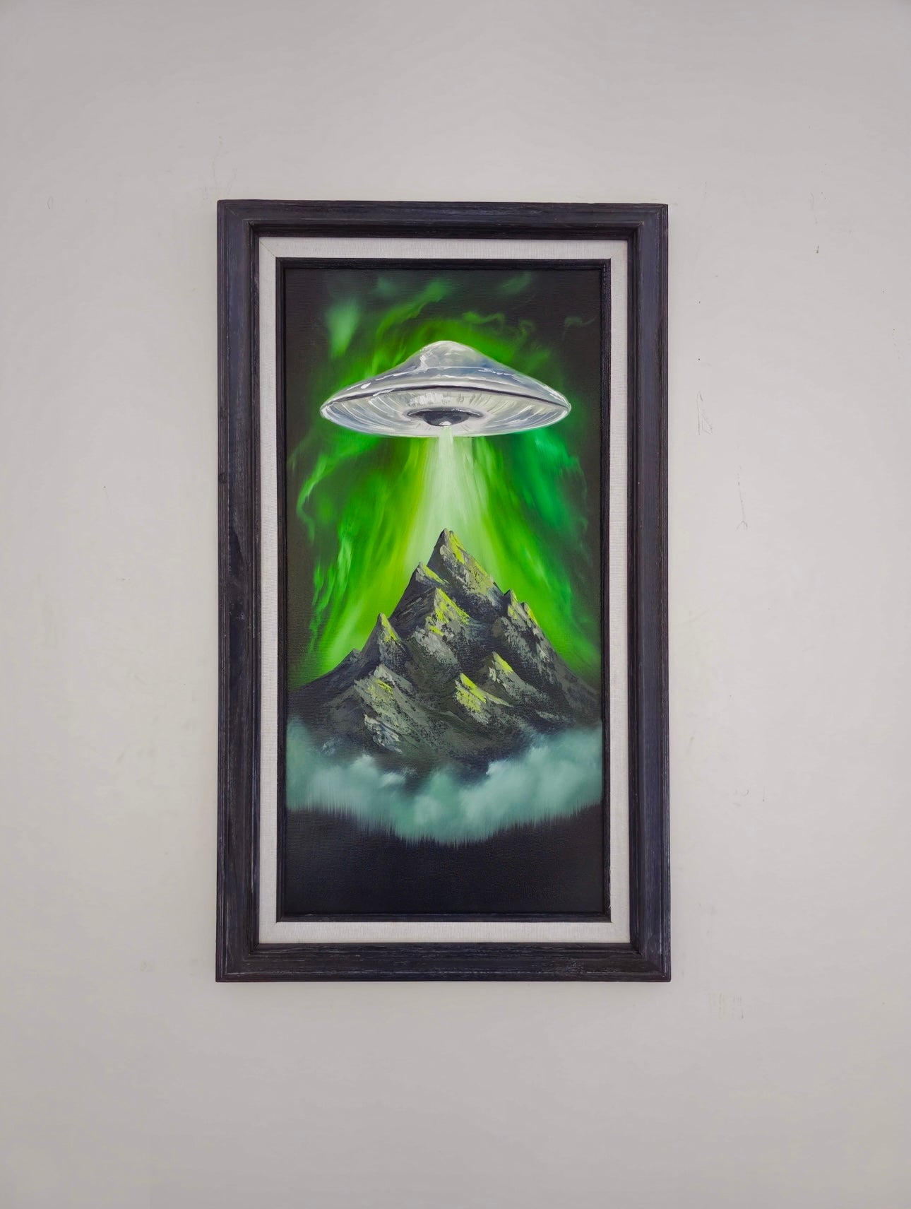 12x24 Original Canvas Painting: Celestial Encounter