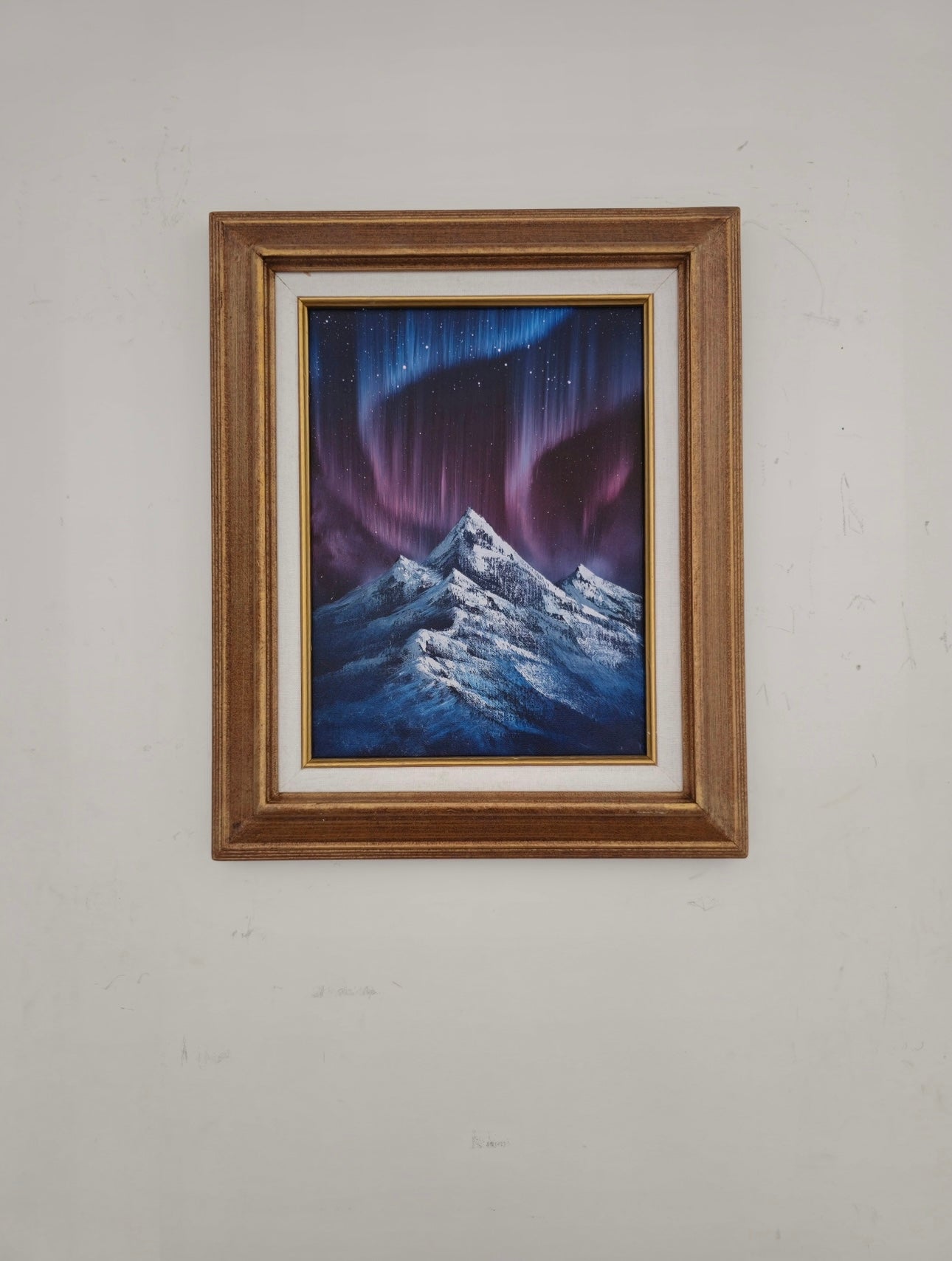 9x12 Original Canvas Painting: Aurora Peak