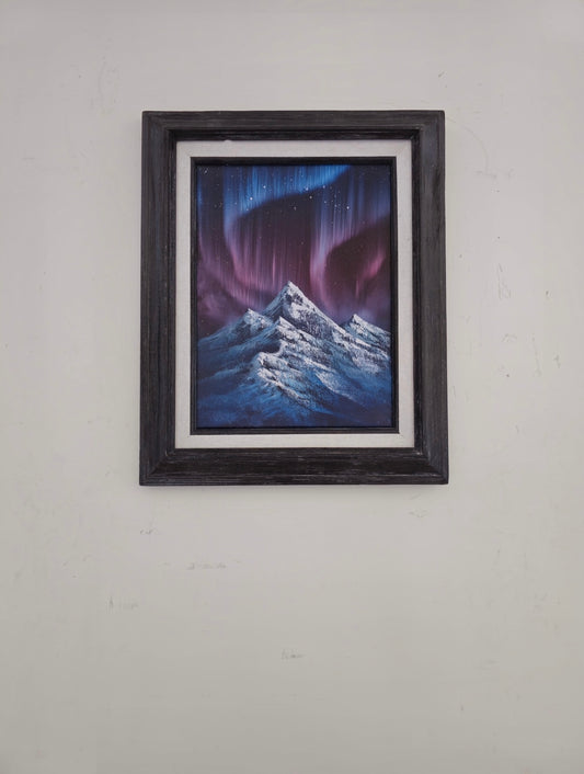 9x12 Original Canvas Painting: Aurora Peak