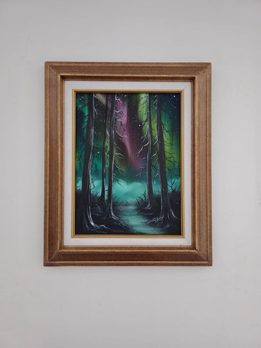 9x12 Original Canvas Painting: Mystical Woods