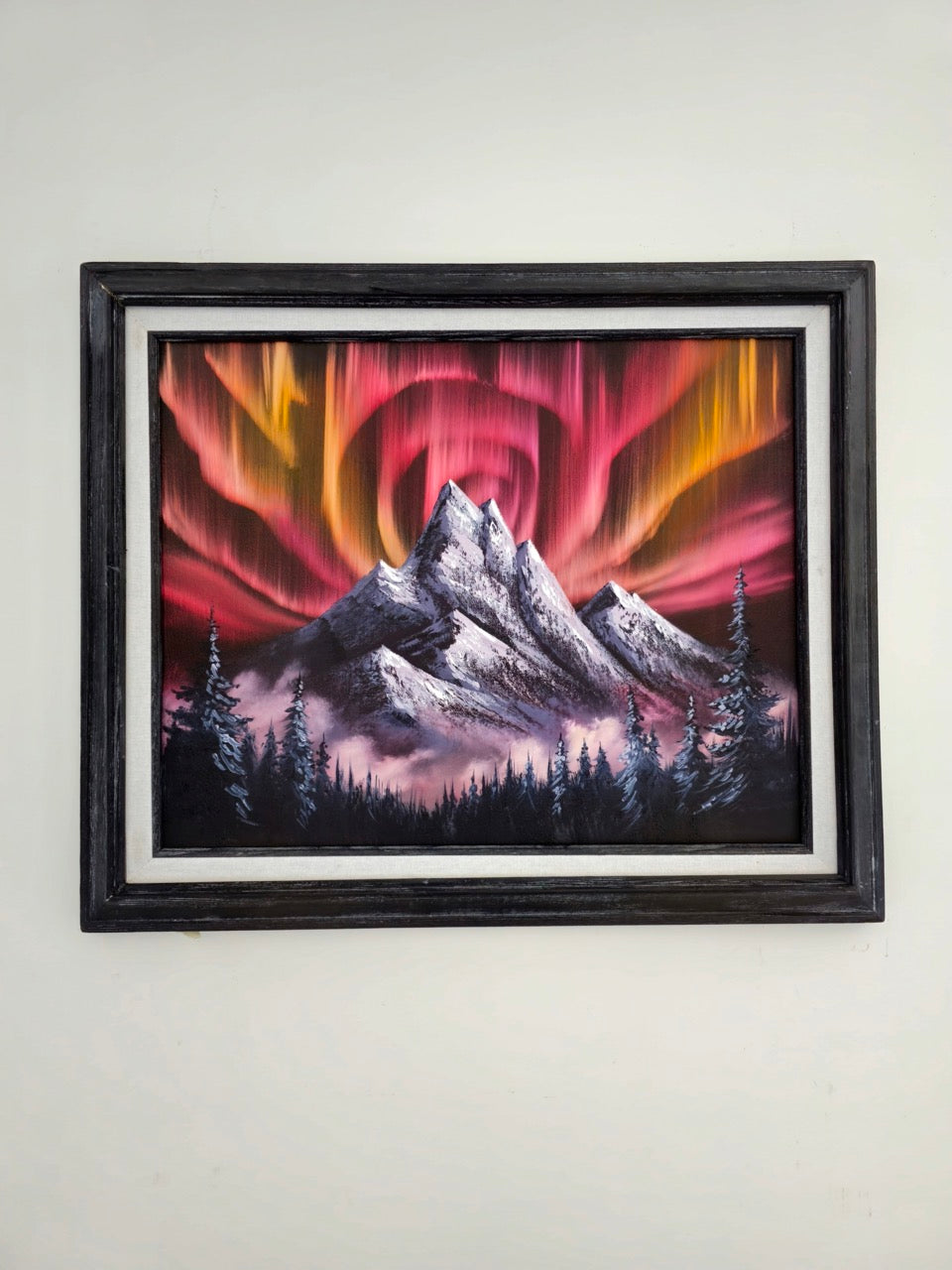 16x20 Original Canvas Painting: Twilight Peaks