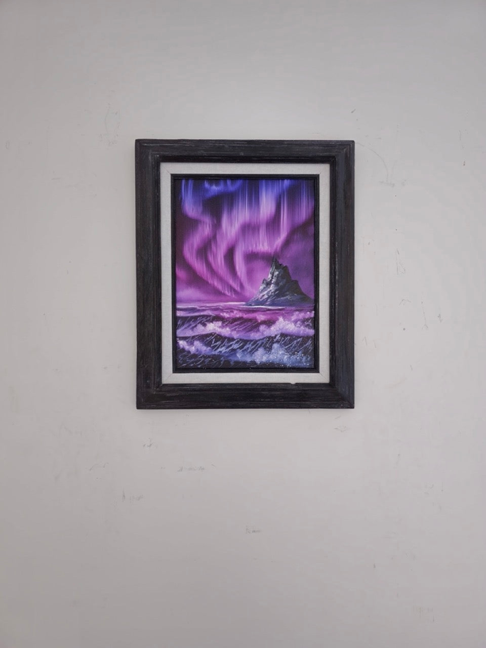 9x12 Original Canvas Painting: Violet Tempest