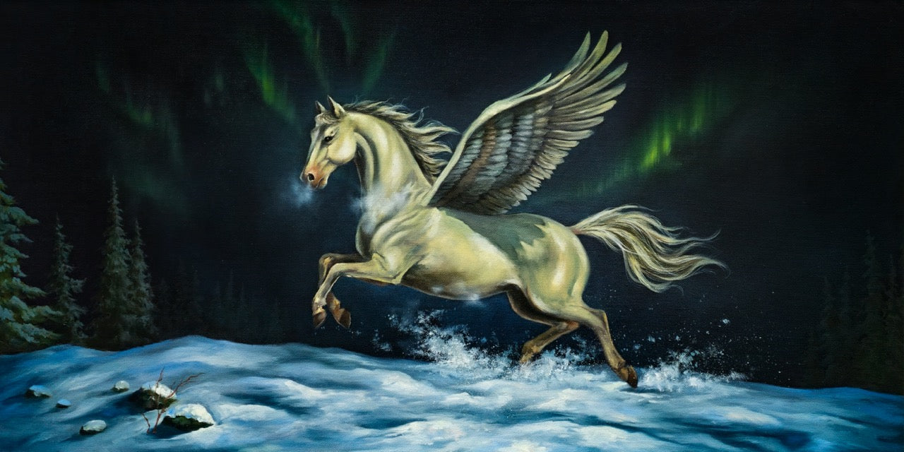 Original Canvas Painting: Wings of Winter